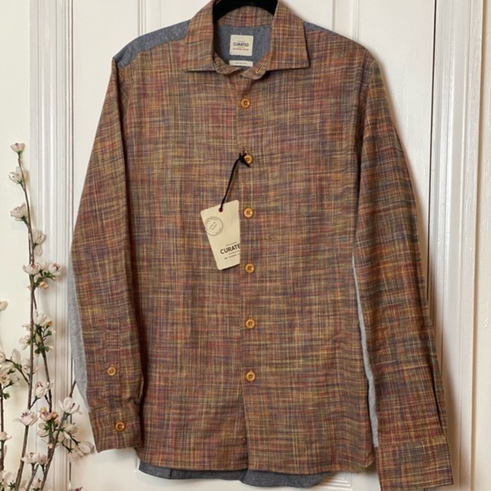 CURATED IDEA MERCHANTS UNLIMITED BUTTON DOWN SHIRT, Size Medium